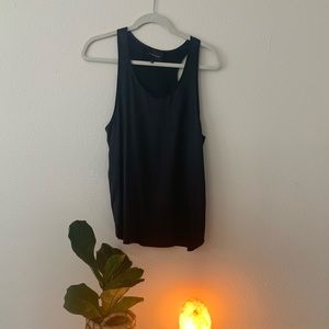 100% Silk tank - black